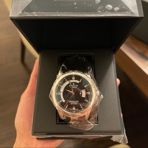 Brand New in Box!!!Edox Grand Ocean Black Dial Stainless Steel Automatic